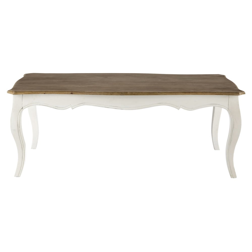 Couchtisch aus massivem Mangoholz, B 119 cm, weiß Couchtisch aus massivem Mangoholz, B 119 cm, weiß