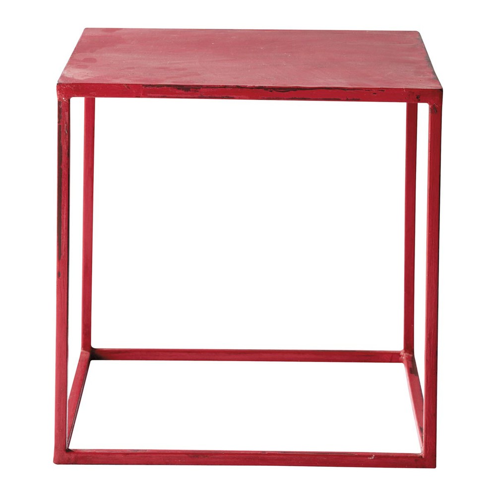 Couchtisch im Industriestil rot Edison Edison Maisons Couchtisch im Industriestil rot Edison Edison Maisons