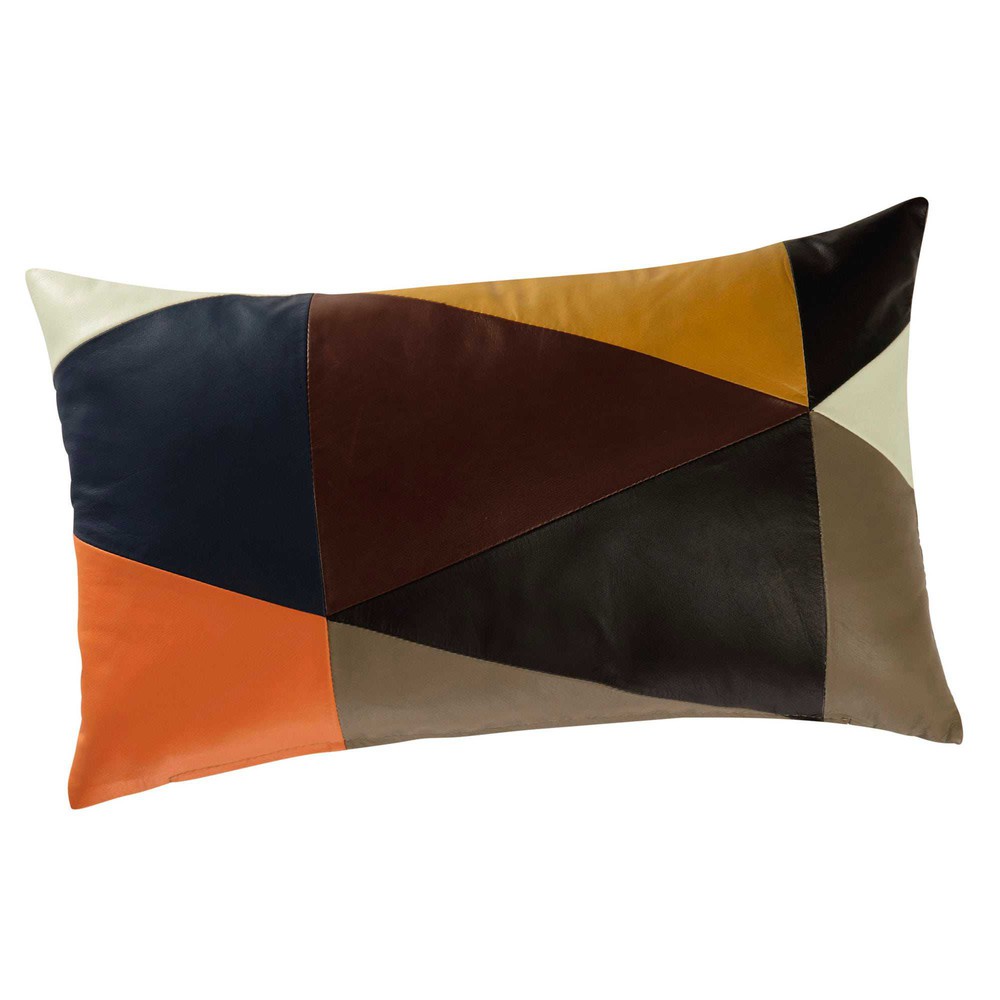 Coussin en cuir multicolore 30 x 50 cm VOBANO Maisons du Monde