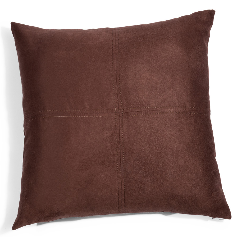 Coussin en suèdine marron 60 x 60 cm Maisons du Monde