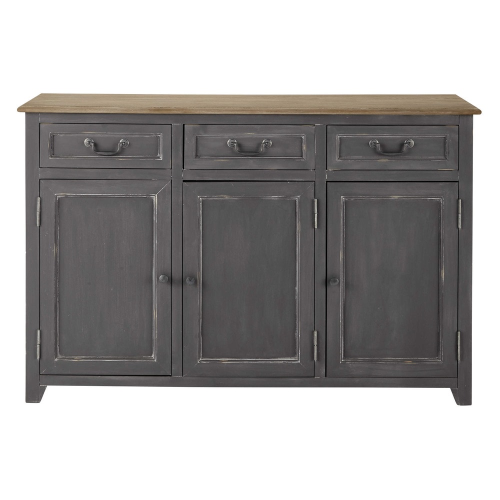 Credenza bassa grigia in legno L 130 cm Honorine Maisons du Monde