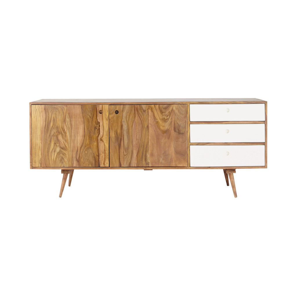 Credenza bassa lunga vintage in legno di sheesham L 177 cm Andersen