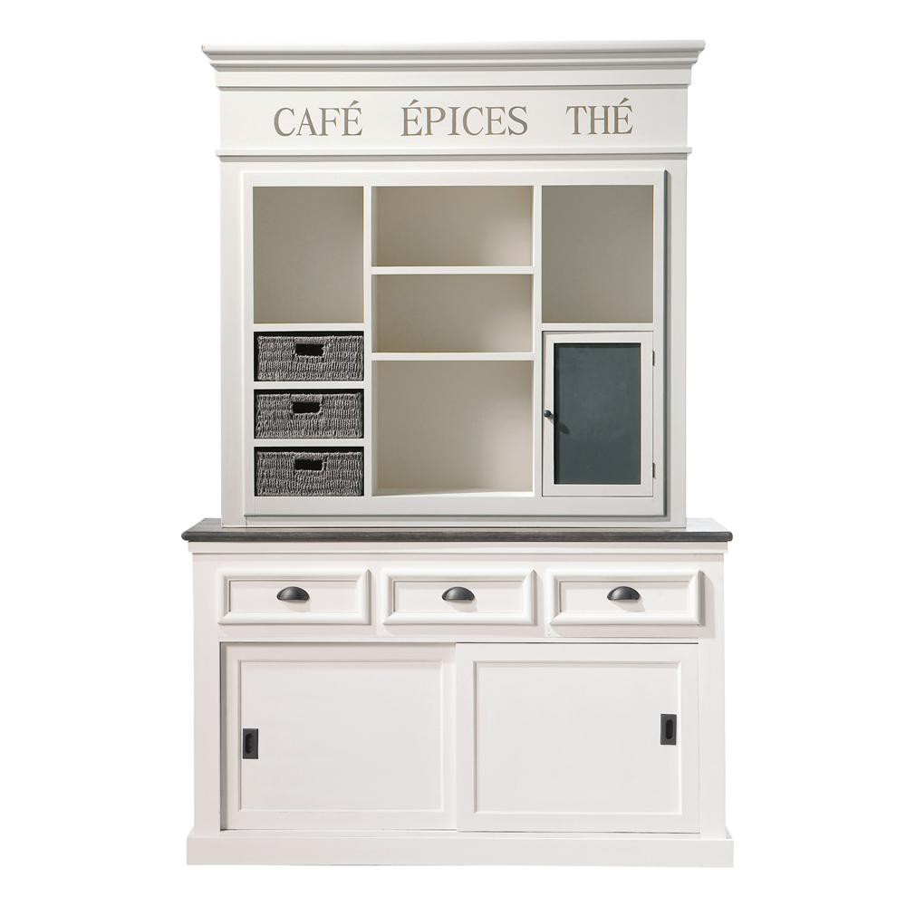 Credenza bianca in legno di paulonia L 140 cm Comptoir des épices