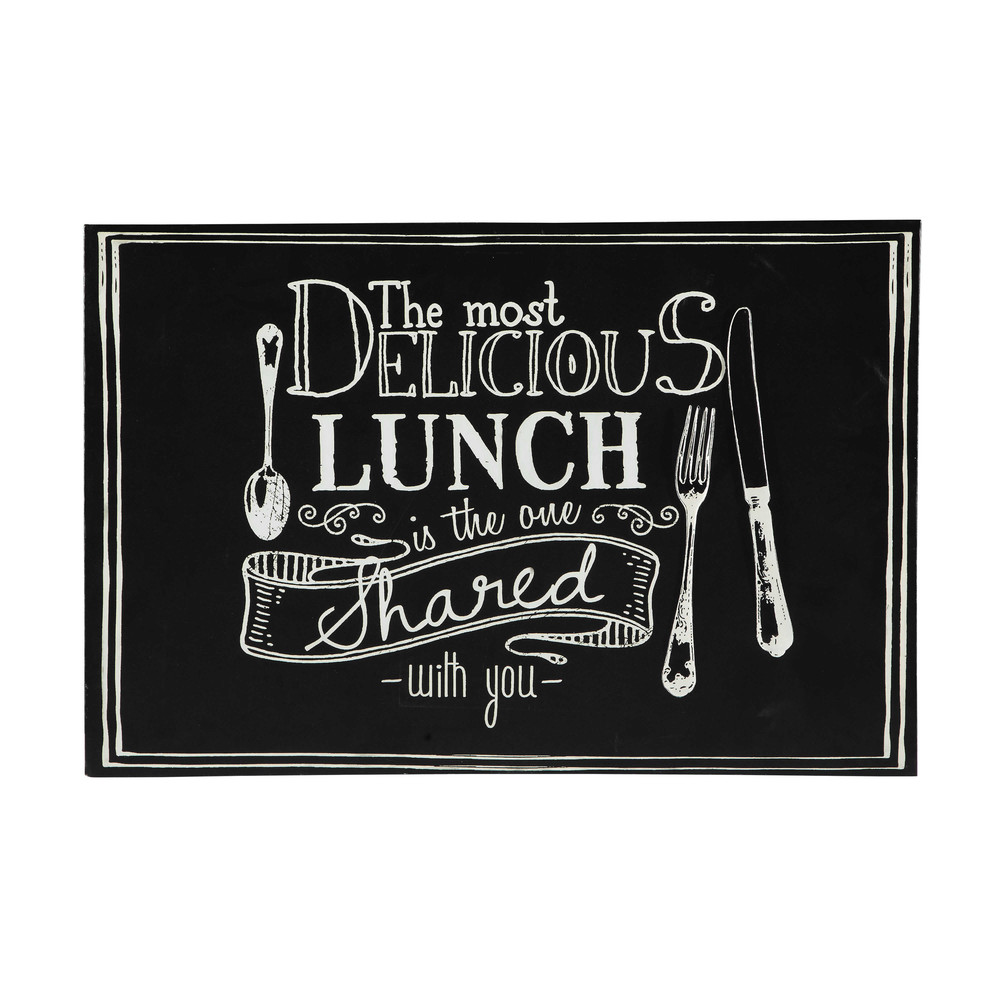 Déco murale en bois et métal noire 60 x 90 cm BLACKBOARD Maisons du Monde Déco murale en bois et métal noire 60 x 90 cm BLACKBOARD Maisons du Monde