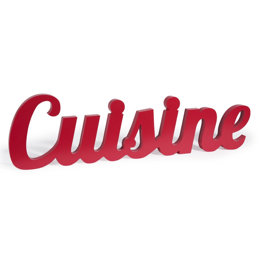 Déco cuisine mur rouge