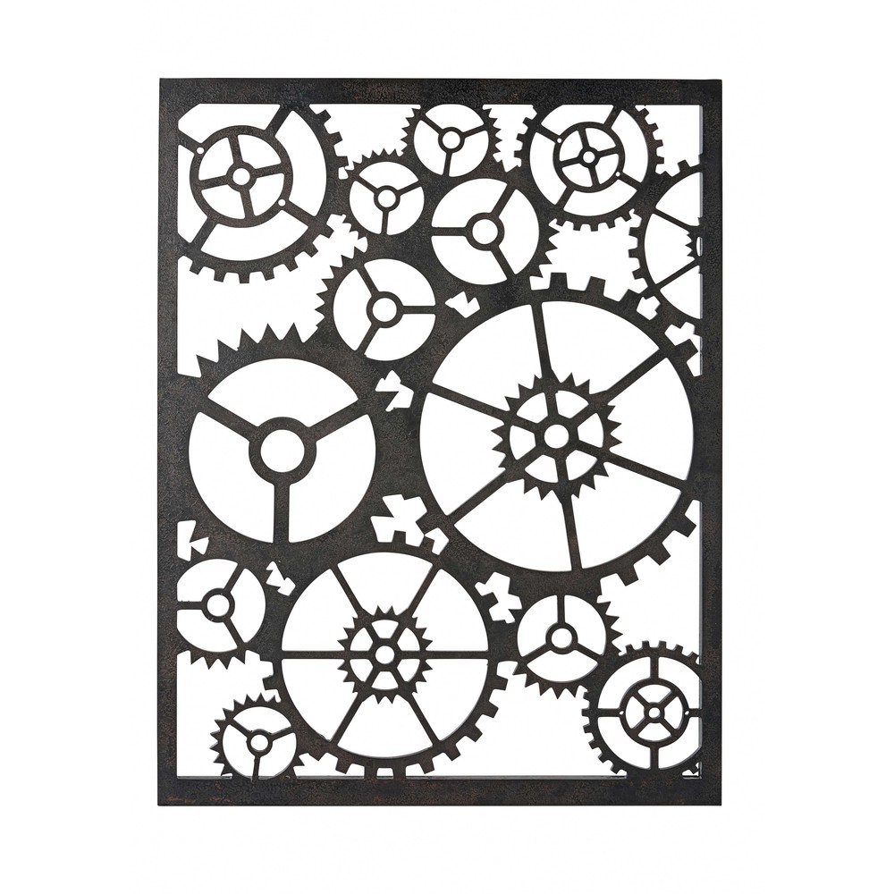 3 Pièces Décoration Murale Engrenages En Bois Style Industriel - Ornements Vintage Pour Salon, Bureau, 12x12 Cm - 5