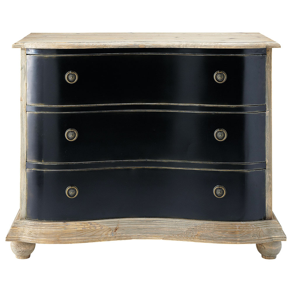 Distressed recycled wood chest of drawers W 110cm Gabriel Maisons du