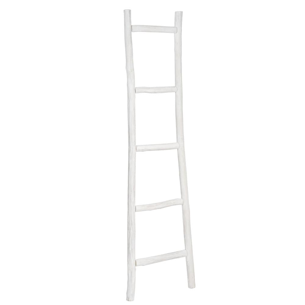 Echelle décorative en bois blanche H 150 cm INES Maisons du Monde