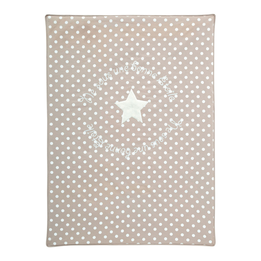edredon maison du monde 201 dredon enfant en coton 224 pois blanc taupe 100 x 140 cm edredon maison du monde 201 dredon enfant en coton 224 pois blanc taupe 100 x 140 cm