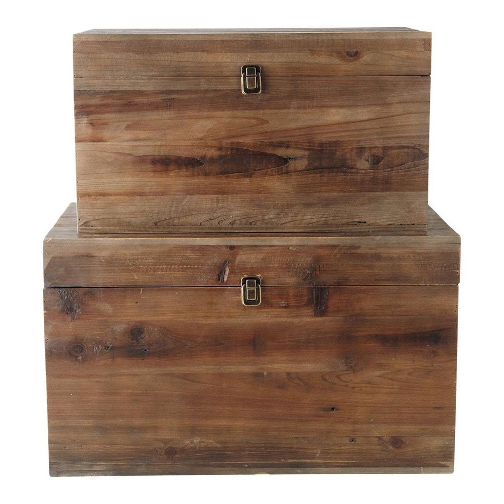 Ensemble de 2 malles en bois Pionnier Maisons du Monde ~ Malle En Bois Maison Du Monde Ensemble de 2 malles en bois Pionnier Maisons du Monde ~ Malle En Bois Maison Du Monde