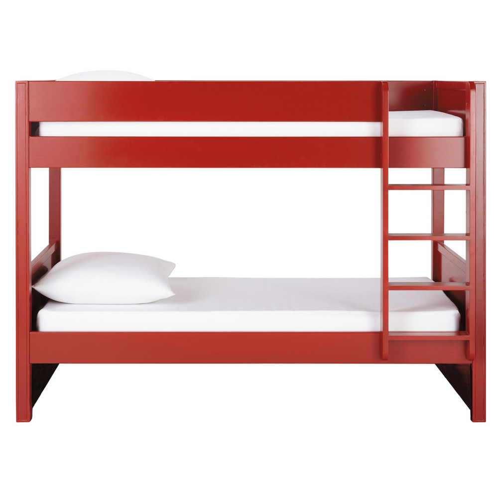 Kopfteile Kinder › Etagenbett aus Holz, 90 x 190 cm, rot NEWPORT NebeneingangstUr Holz 190 Cm ~ Kopfteile Kinder › Etagenbett aus Holz, 90 x 190 cm, rot NEWPORT