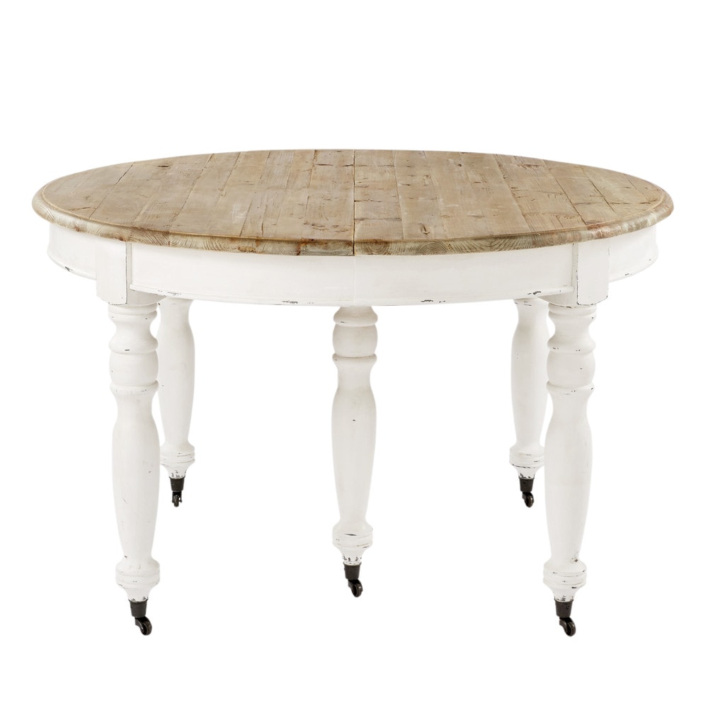 Extendible 614 Seater Dining Table on Castors W 125/325cm Provence