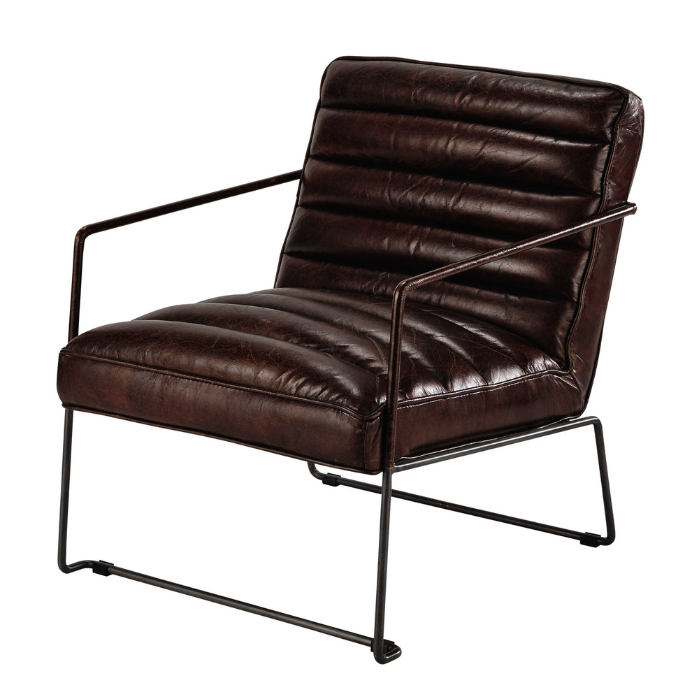 fauteuil en cuir fauteuil en cuir marron pearl maisons du monde fauteuil en cuir fauteuil en cuir marron pearl maisons du monde