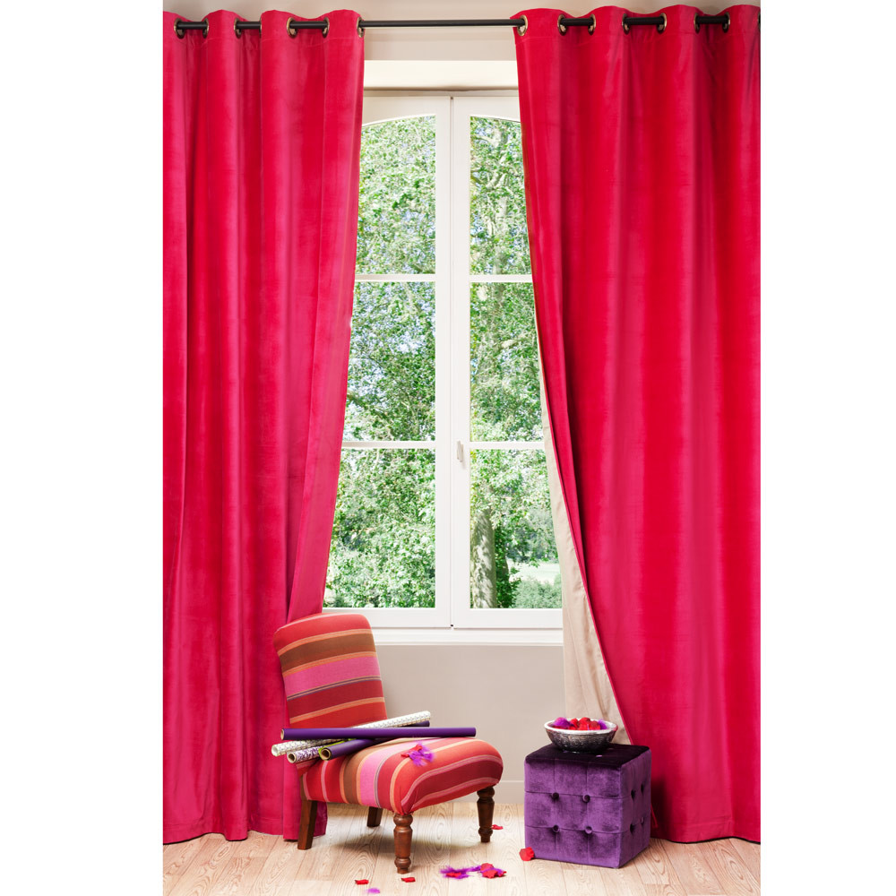 gordijnstof 300 cm fuchsia en beige fluwelen en linnen dubbelzijdig gordijn gordijnstof 300 cm fuchsia en beige fluwelen en linnen dubbelzijdig gordijn