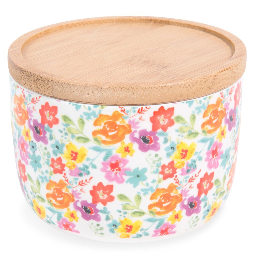 GARDEN PARTY Steinguttopf mit Blumenmotiven H 7 cm | Maisons du Monde