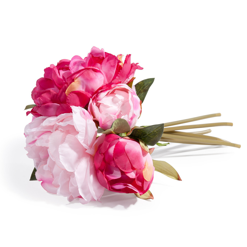 GLADYS artificial pink peony bouquet H 25cm Maisons du Monde