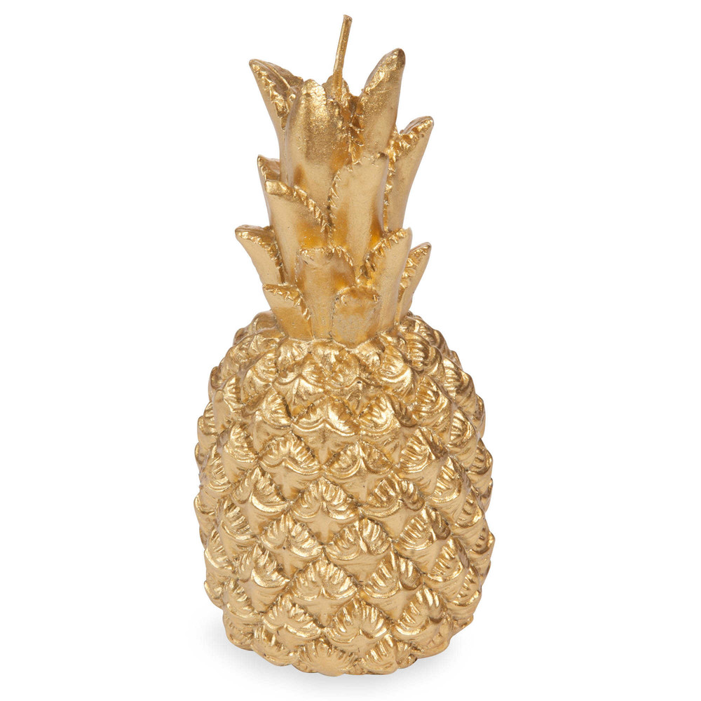 Gold pineapple candle H 14 cm Maisons du Monde