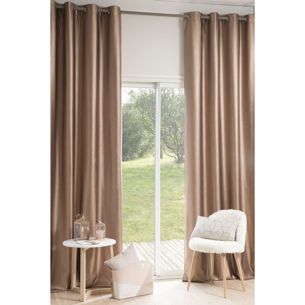 Gordijn met ringen, goudkleurig, 135 x 300 cm, CHLO u00c9 Maisons du Monde Gordijn met ringen, goudkleurig, 135 x 300 cm, CHLO u00c9 Maisons du Monde