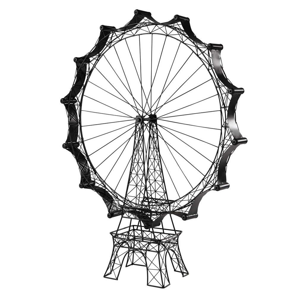 Sculpture Tour Eiffel VIANAYA - Métal Coloré 30CM Mauve