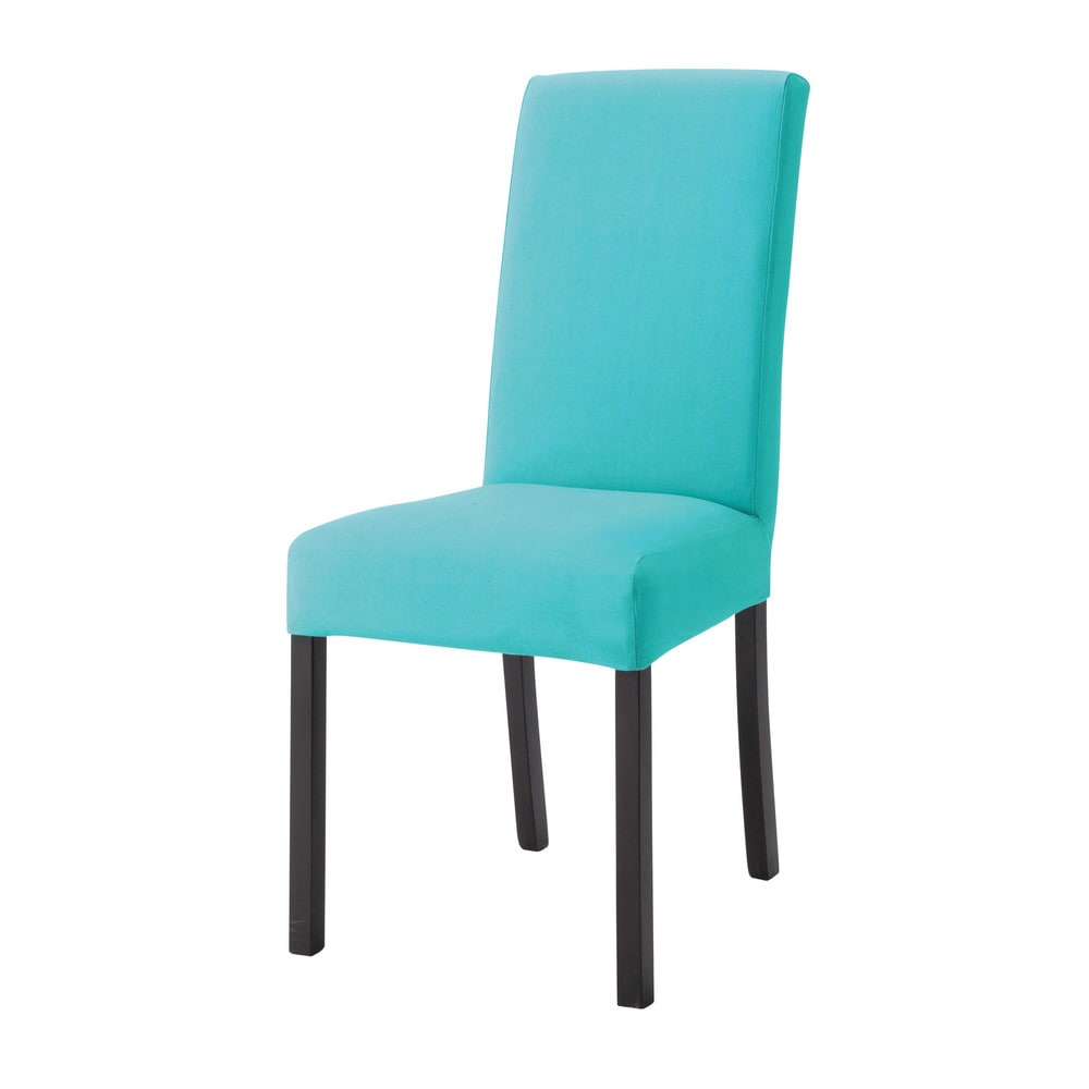 housse de chaise turquoise