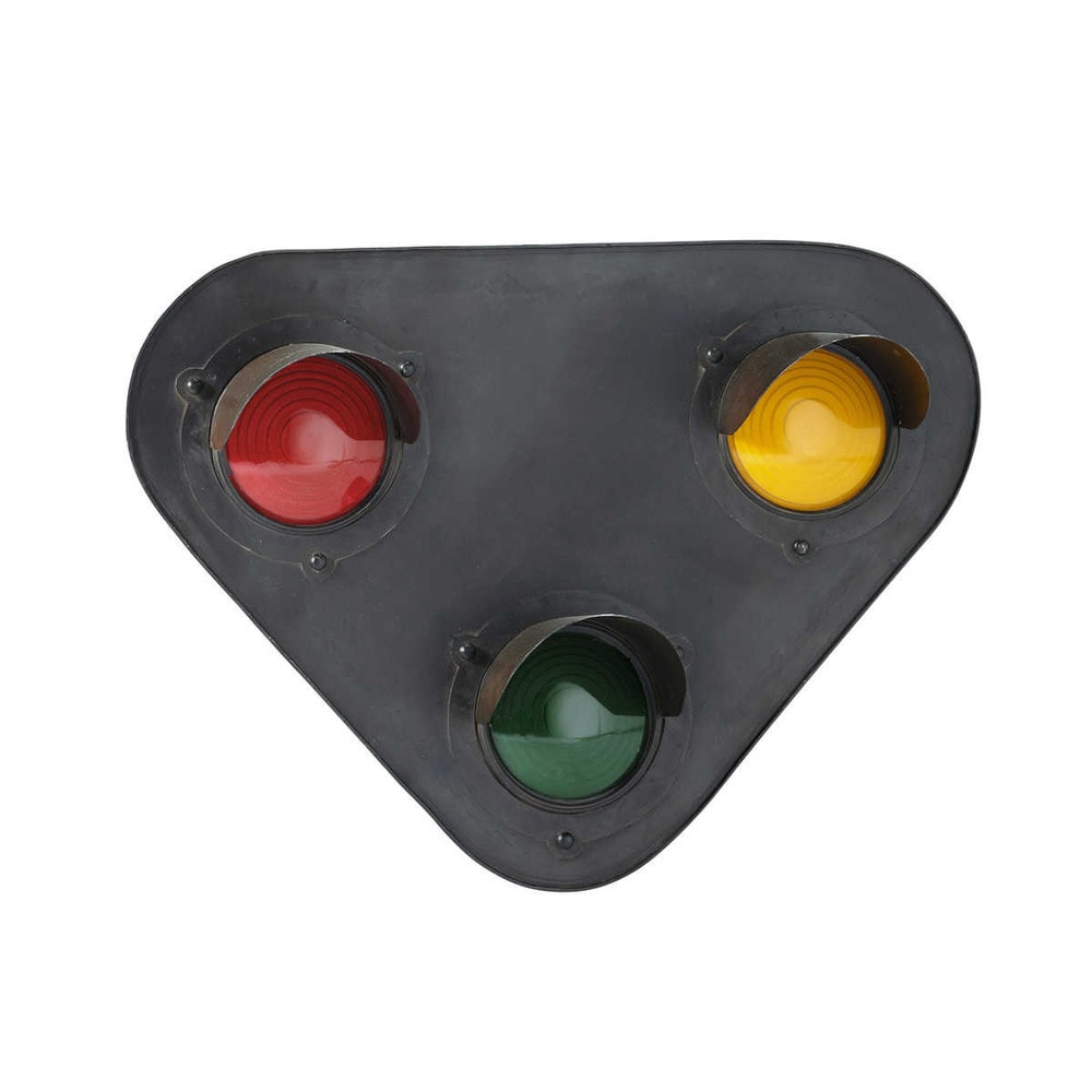 ILLINOIS metal industrial wall traffic lights H 47cm Maisons du Monde