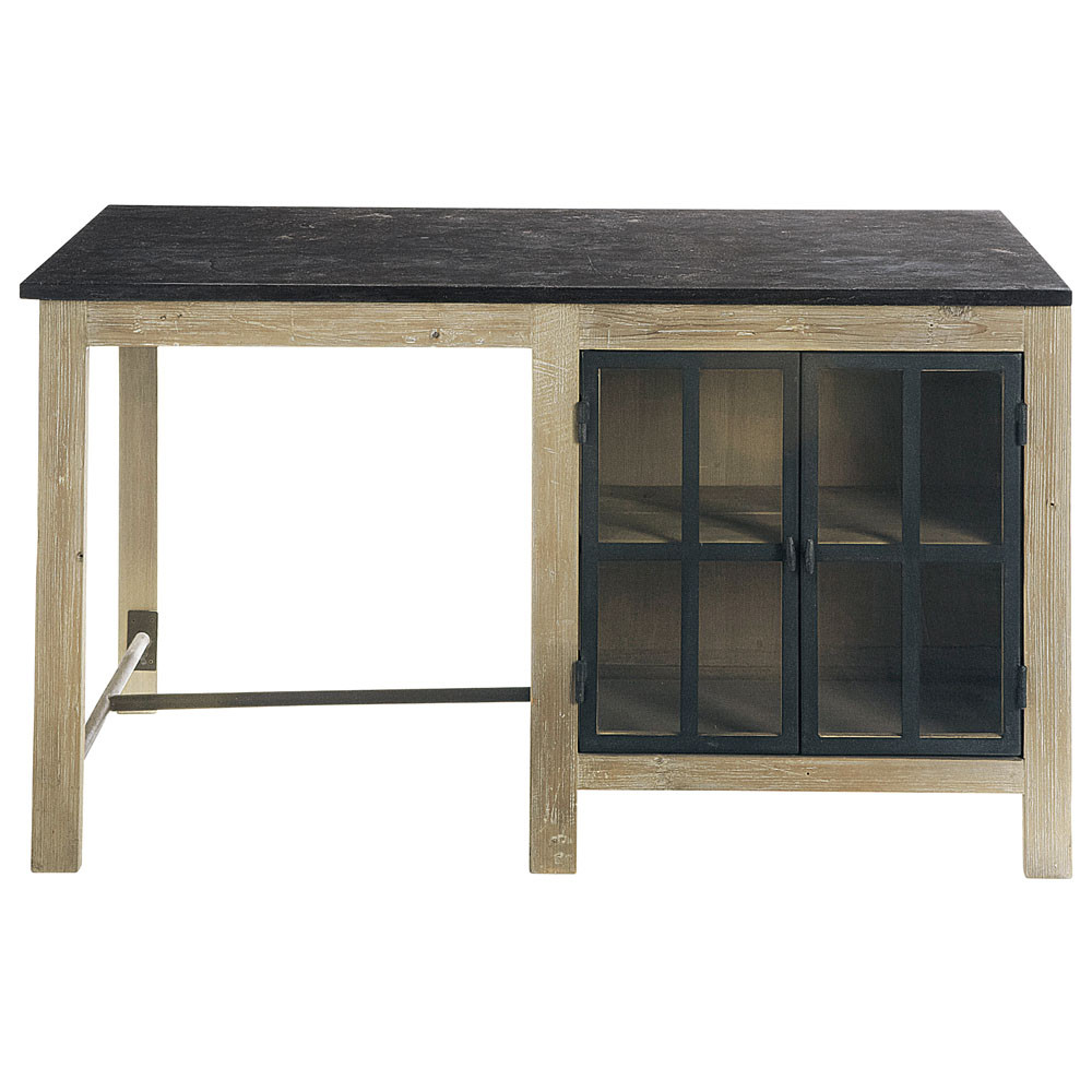 Îlot central en bois recyclé L 150 cm Copenhague Maisons Îlot central en bois recyclé L 150 cm Copenhague Maisons