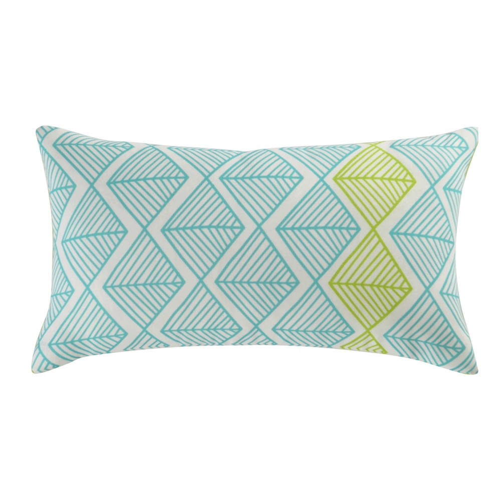 JACARA outdoor cushion in blue / green 25 x 45cm Maisons du Monde