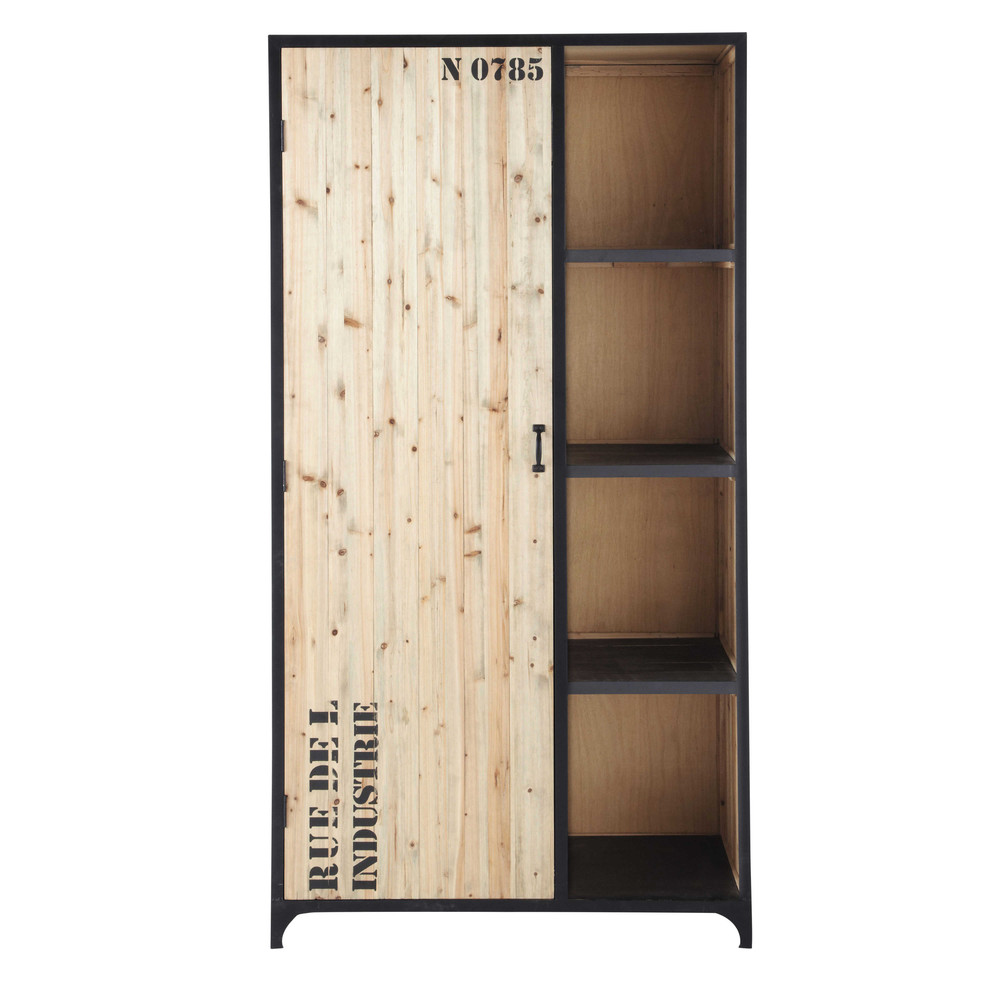 ~ Kleiderschrank im IndustrialStil aus Metall, B 100 cm, schwarz Docks Ikea Kleiderschrank Schwarz Metall ~ Kleiderschrank im IndustrialStil aus Metall, B 100 cm, schwarz Docks