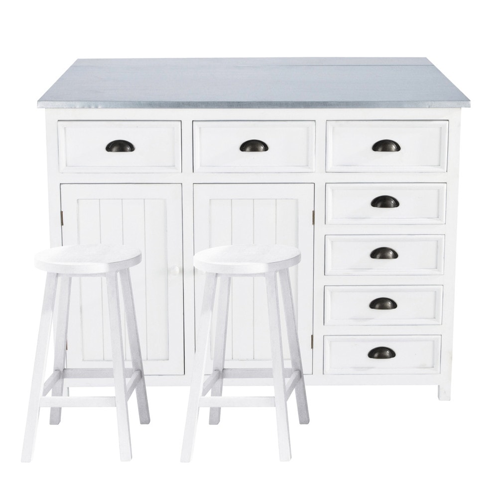 kücheninsel aus holz, b 120 cm, weiß newport maisons du monde Kücheninsel Aus Ikea Möbel ~ kücheninsel aus holz, b 120 cm, weiß newport maisons du monde