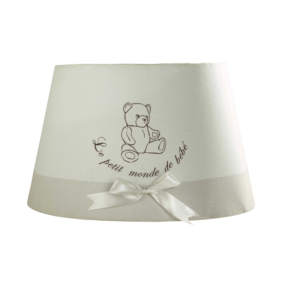 Lampada a sospensione beige in cotone per bambini d 40 cm ourson ... Abat jour per ragazzi