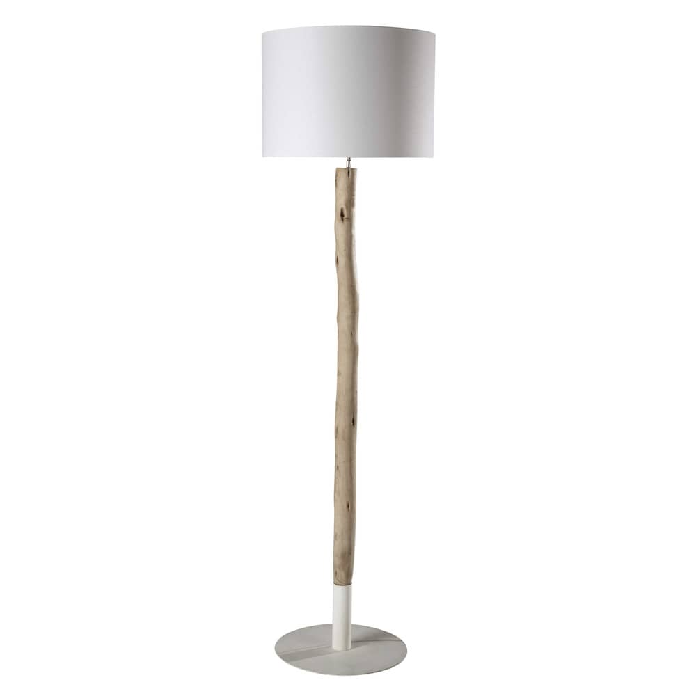 Lampadaire Bois Et Blanc : Lampadaires et liseuses ? Lampadaire en bois et coton blanc H 184 cm Lampadaire Bois Et Blanc : Lampadaires et liseuses ? Lampadaire en bois et coton blanc H 184 cm
