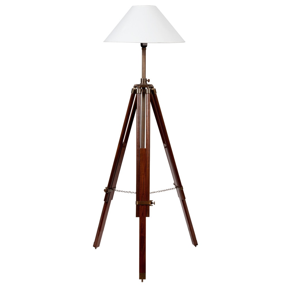 Lampadaire Bois Et Blanc : Lampadaires et liseuses ? Lampadaire tr?pied en bois et tissu blanc Lampadaire Bois Et Blanc : Lampadaires et liseuses ? Lampadaire tr?pied en bois et tissu blanc