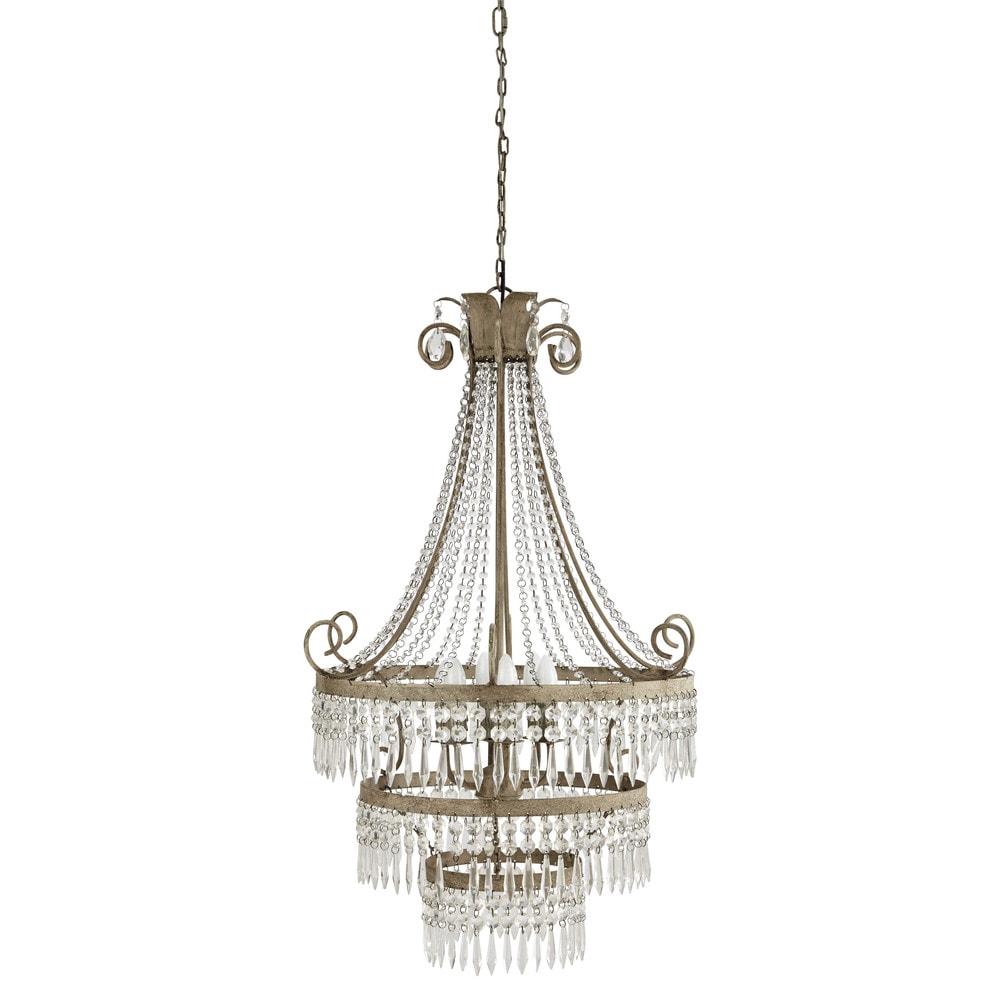 Lampadario grigio in metallo con pendenti d 69 cm ÃlÃonore ... Lampadario pendente
