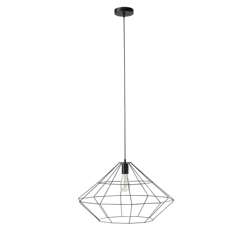 Lámpara de techo de metal negro An. 57 cm ORIGAMI | Maisons du Monde