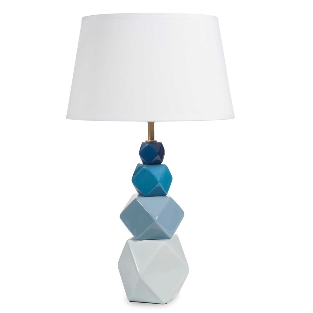 Lampe aus blauer Keramik H 54 cm YAKITORI | Maisons du Monde