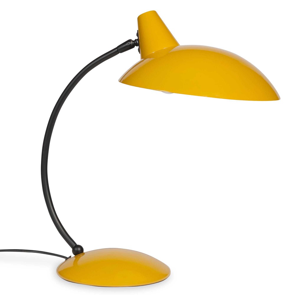 Lampe de bureau en métal jaune ELINA Maisons du Monde