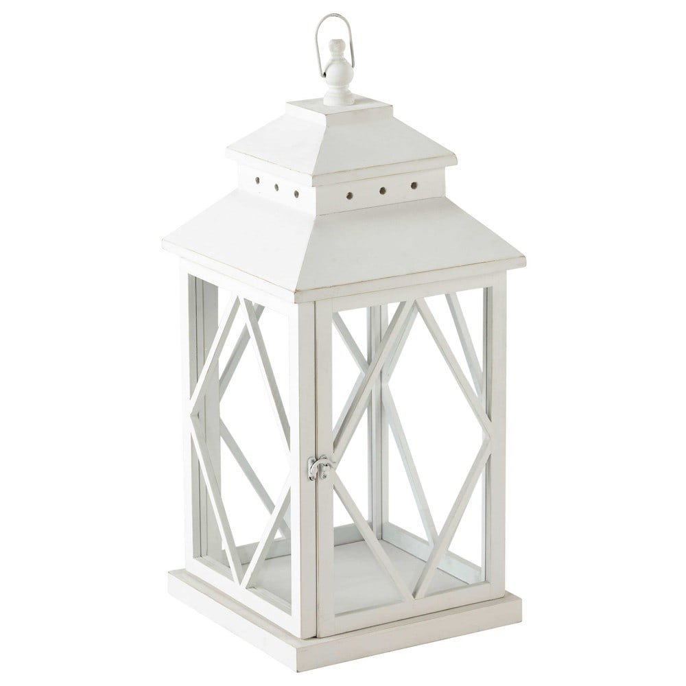 lanterne en bois blanc