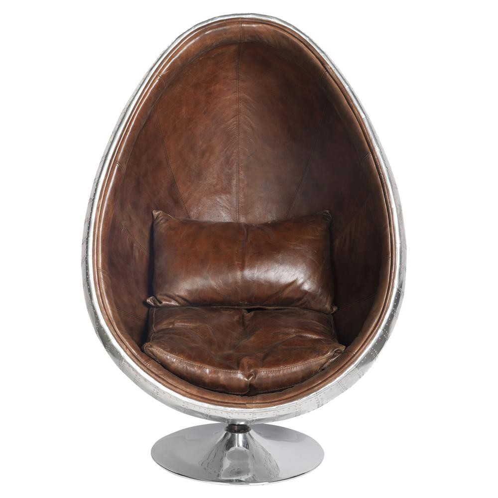 Leather armchair in brown Coquille Maisons du Monde -> Ecksofa Leder Occasion Leather armchair in brown Coquille Maisons du Monde -> Ecksofa Leder Occasion