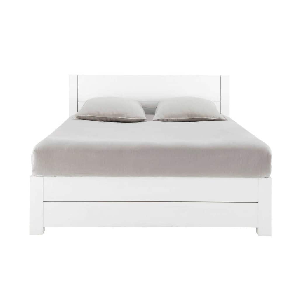Lit En Bois Blanc : meubles 2014 ? Lit 140 x 190 cm en bois massif blanc WHITE Lit En Bois Blanc : meubles 2014 ? Lit 140 x 190 cm en bois massif blanc WHITE