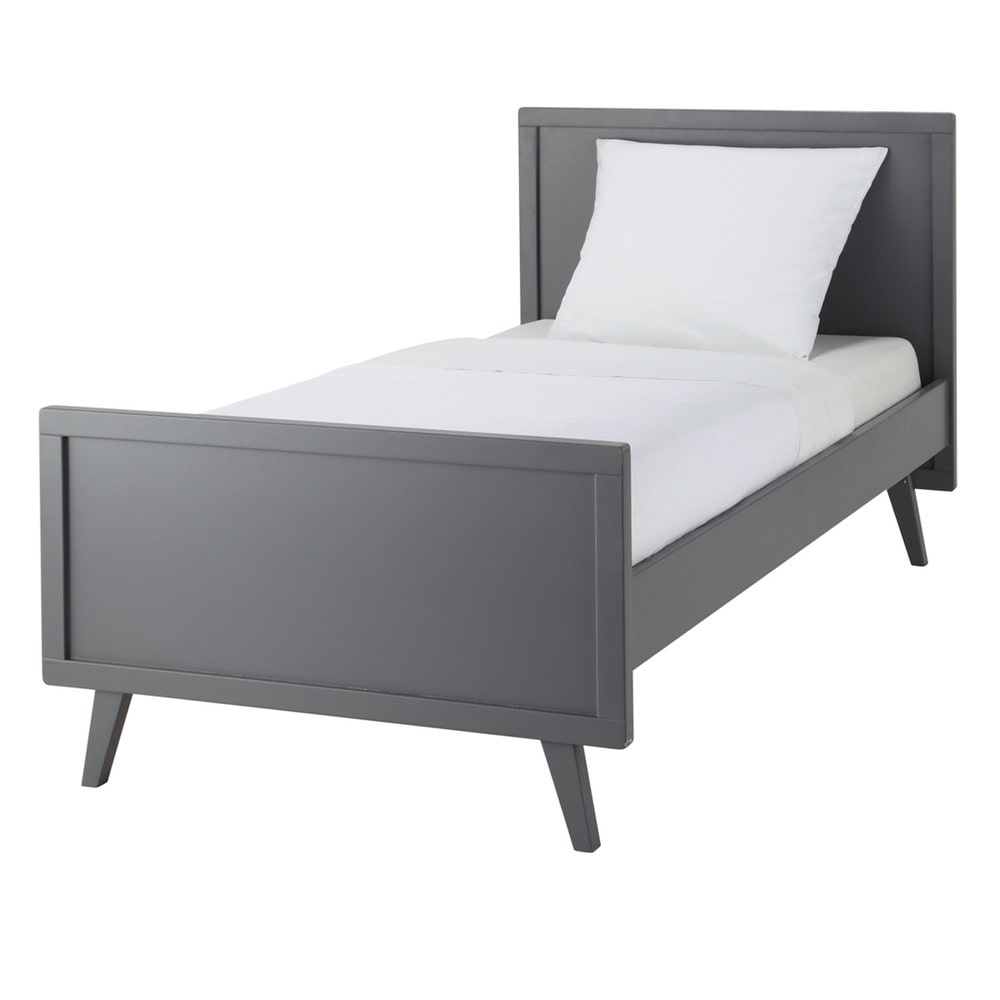 lit 90 x 190 lit 90 x 190 cm en bois gris theo maisons du monde lit 90 x 190 lit 90 x 190 cm en bois gris theo maisons du monde
