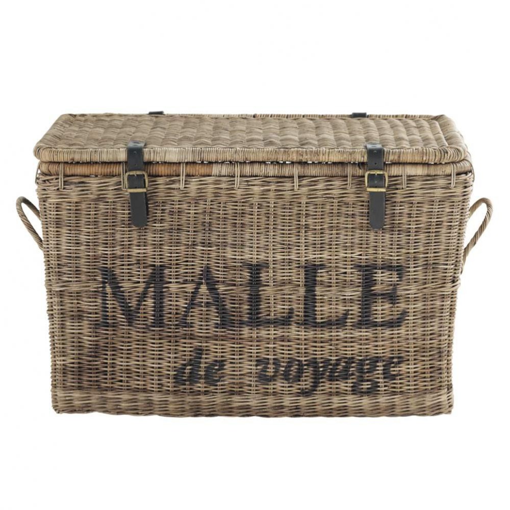 Malle en rotin tressé L 80 cm Hampton Maisons du Monde ~ Malle En Bois Maison Du Monde Malle en rotin tressé L 80 cm Hampton Maisons du Monde ~ Malle En Bois Maison Du Monde