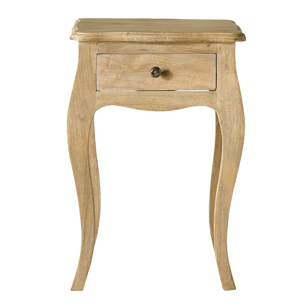 Mango wood bedside table with drawer W 42cm Colette Maisons du Monde