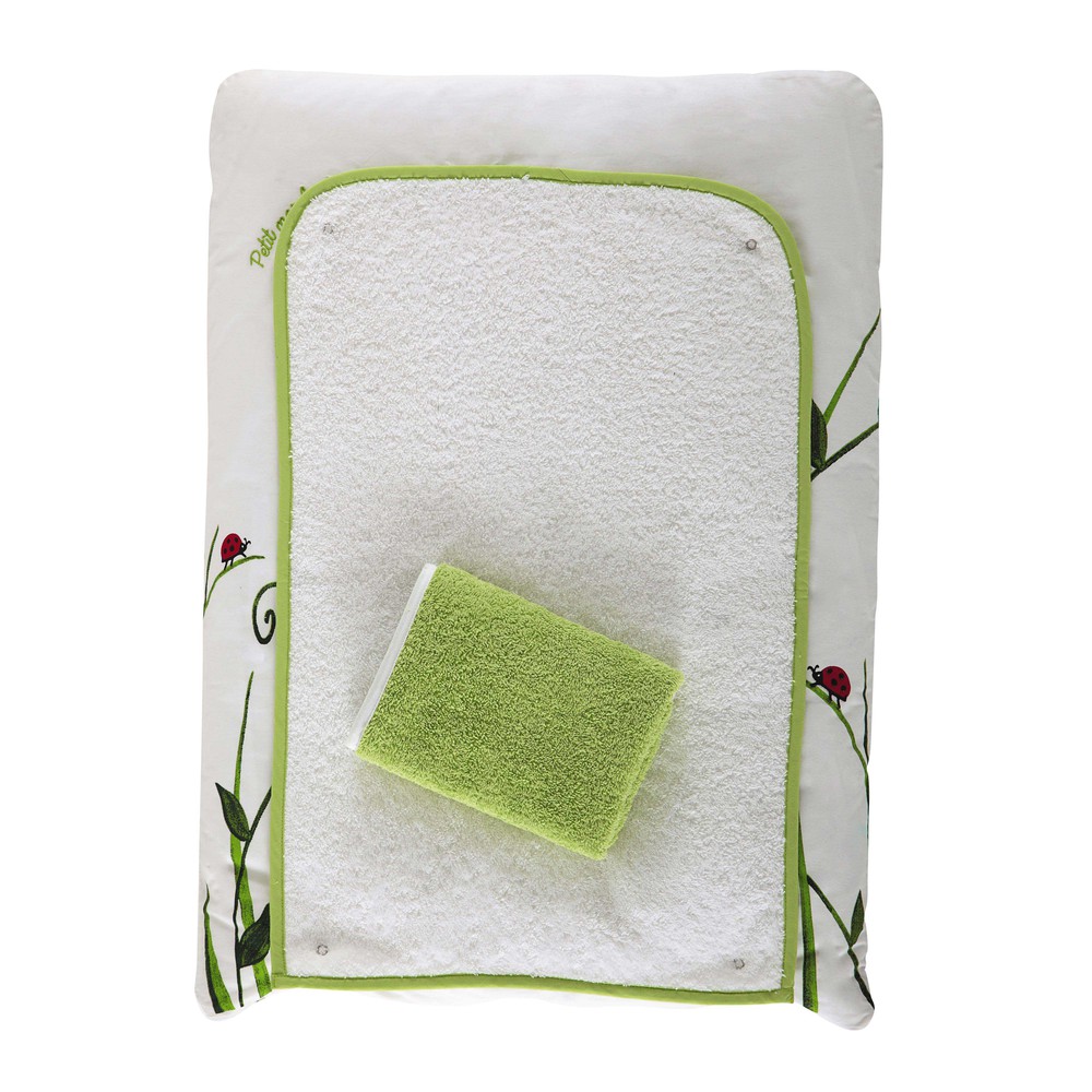 Materassino fasciatoio neonato in cotone verde 52 x 70 cm loveley ...