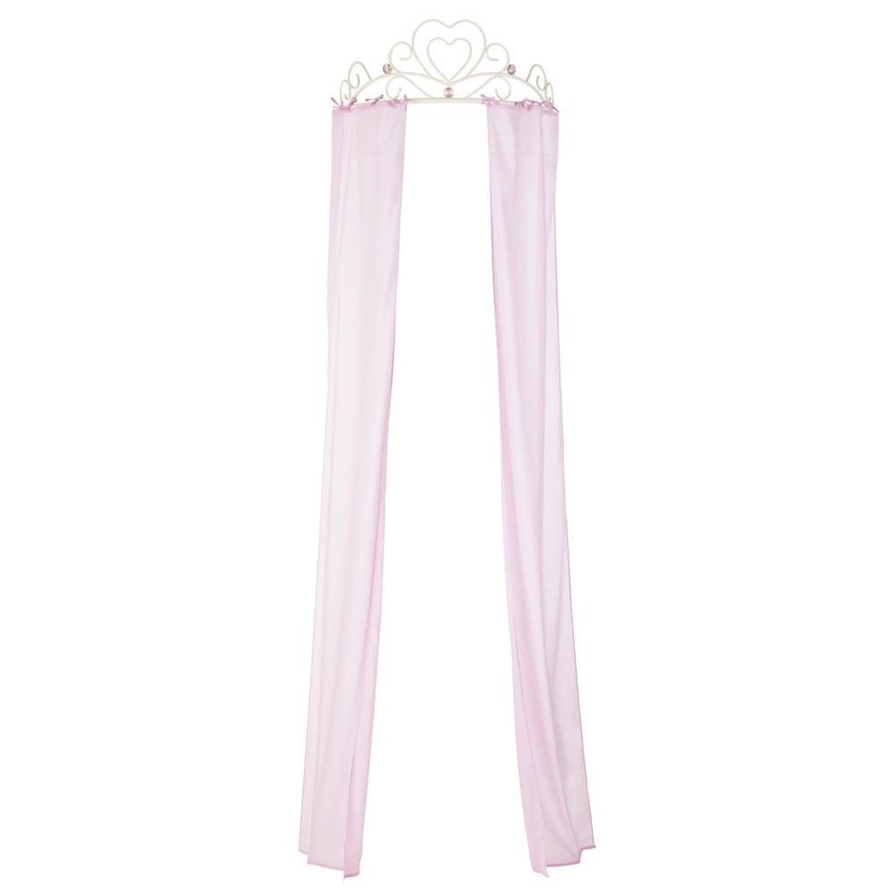Metal and cotton child's bed canopy in pink W 70cm Coeur Maisons du Monde