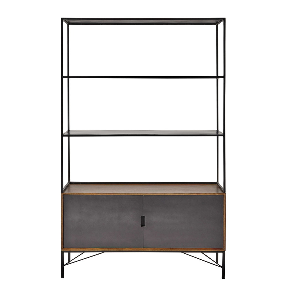 Metal bookcase in black W 120cm Arty Maisons du Monde