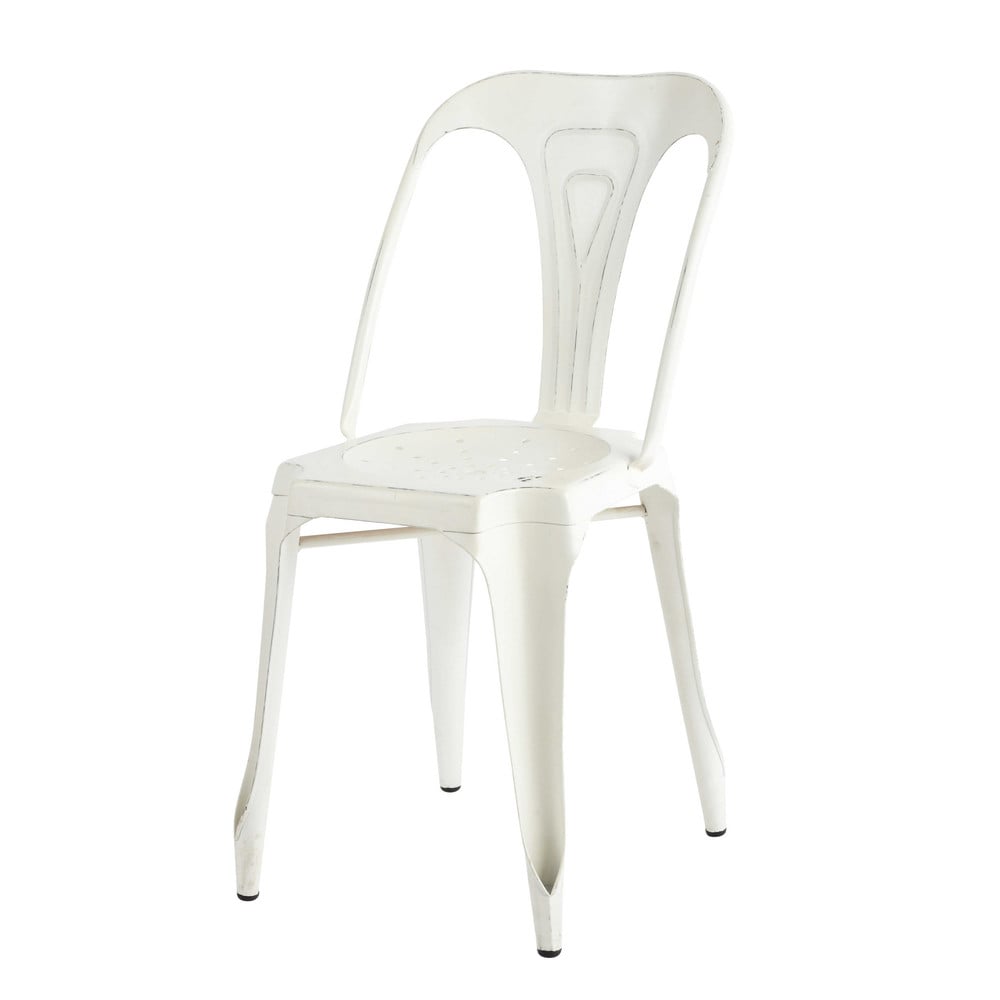 Metal industrial chair in white Multipl's Maisons du Monde