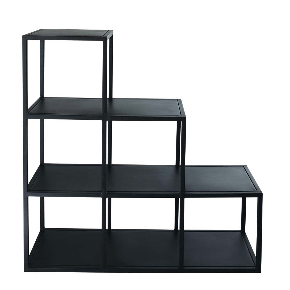 Metal industrial shelf unit in black W 105cm Edison Maisons du Monde