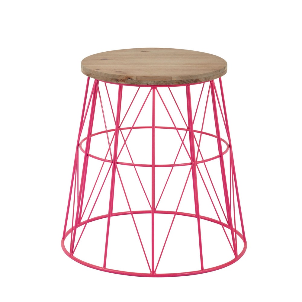 45 cm side table metal side table in pink w 45cm summer maisons du monde 45 cm side table metal side table in pink w 45cm summer maisons du monde