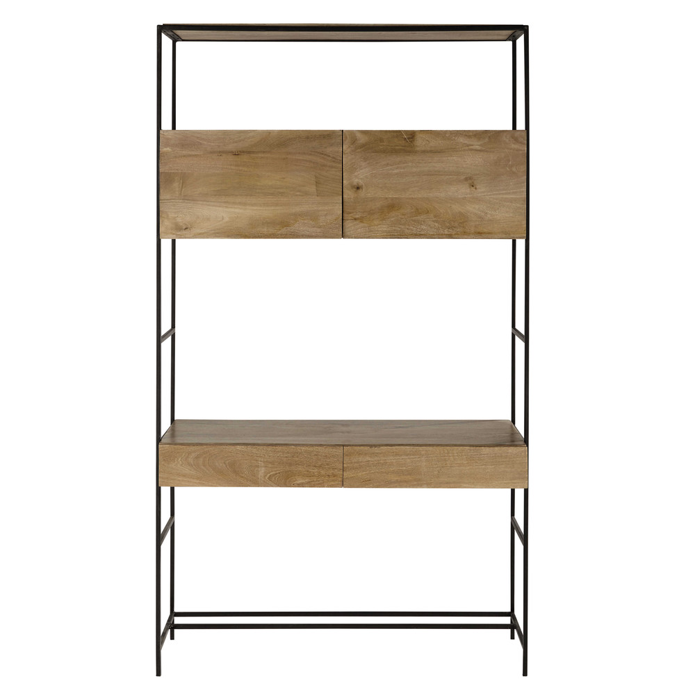 Metal tower desk in black W 120cm Wilson Maisons du Monde