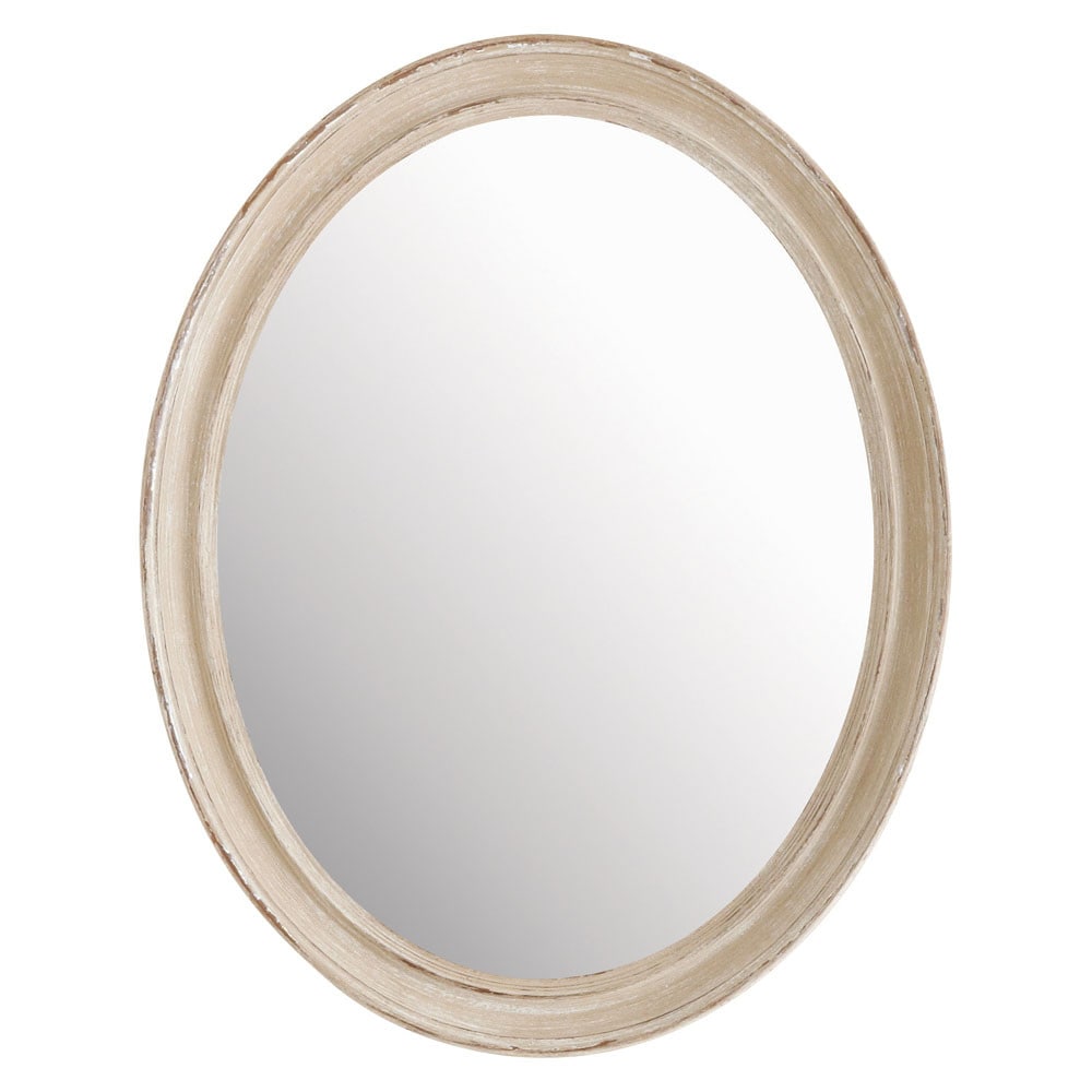 miroir elianne ovale beige maisons du monde miroir elianne ovale beige maisons du monde